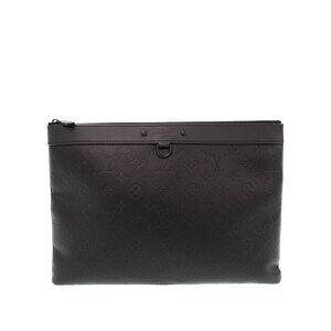 Louis Vuitton Monogram Shadow Black Pochette Discovery Clutch Bag